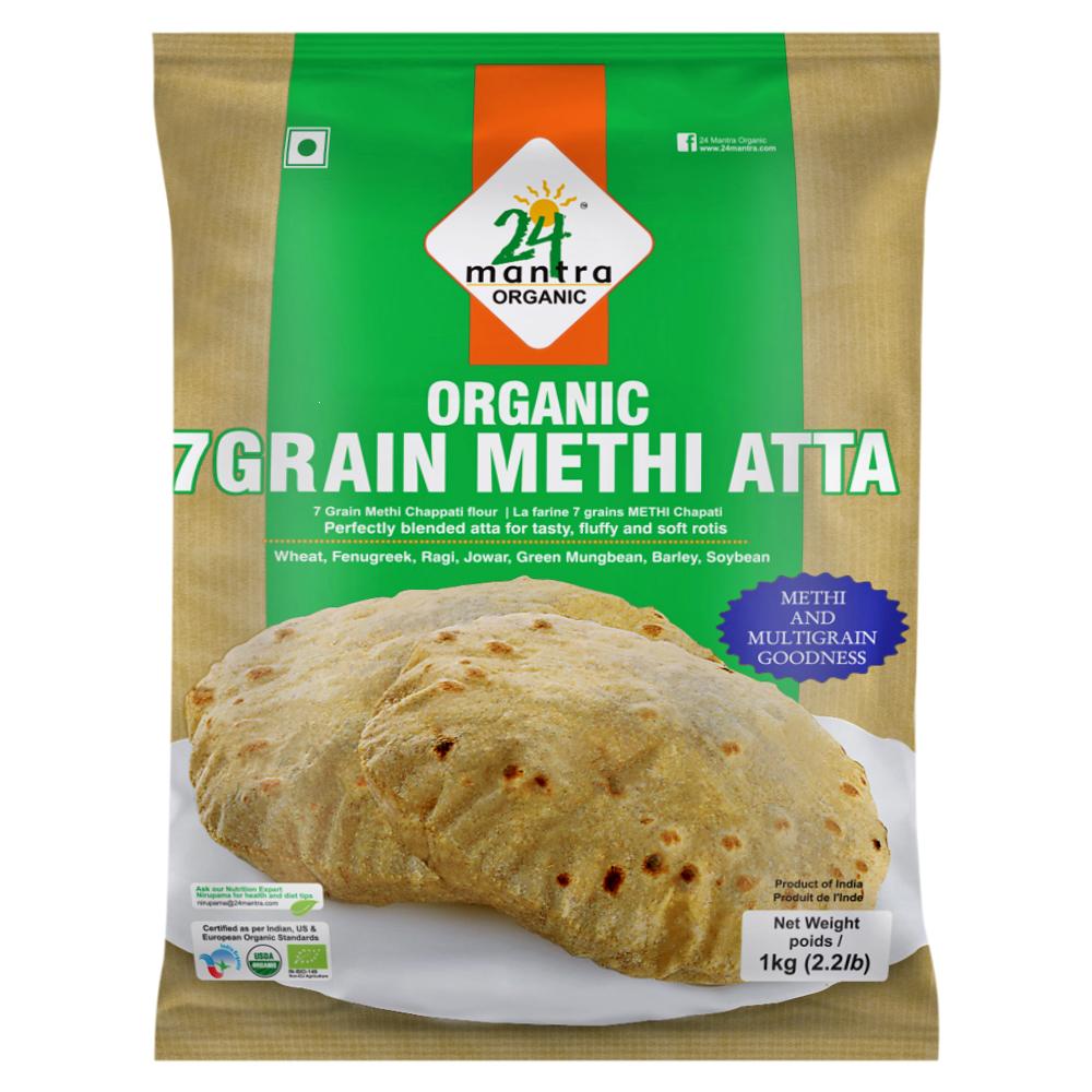 24 Mantra Organic 7 Grain Methi Peeth / Atta 1 kg