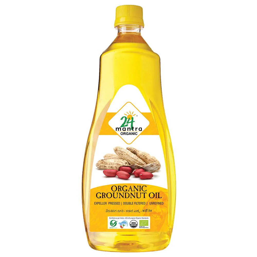 24 Mantra Organic Expeller Pressed Groundnut Oil 1 L