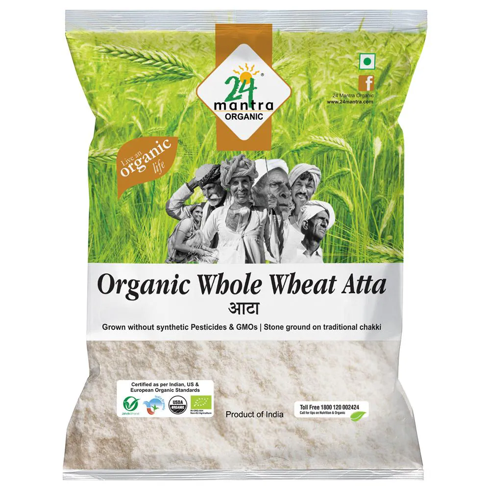 24 Mantra Organic Premium Whole Wheat Atta 1 kg