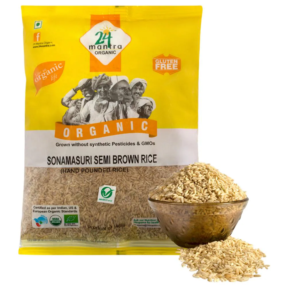 24 Mantra Organic Hand Pounded Sonamasuri Rice 1 kg