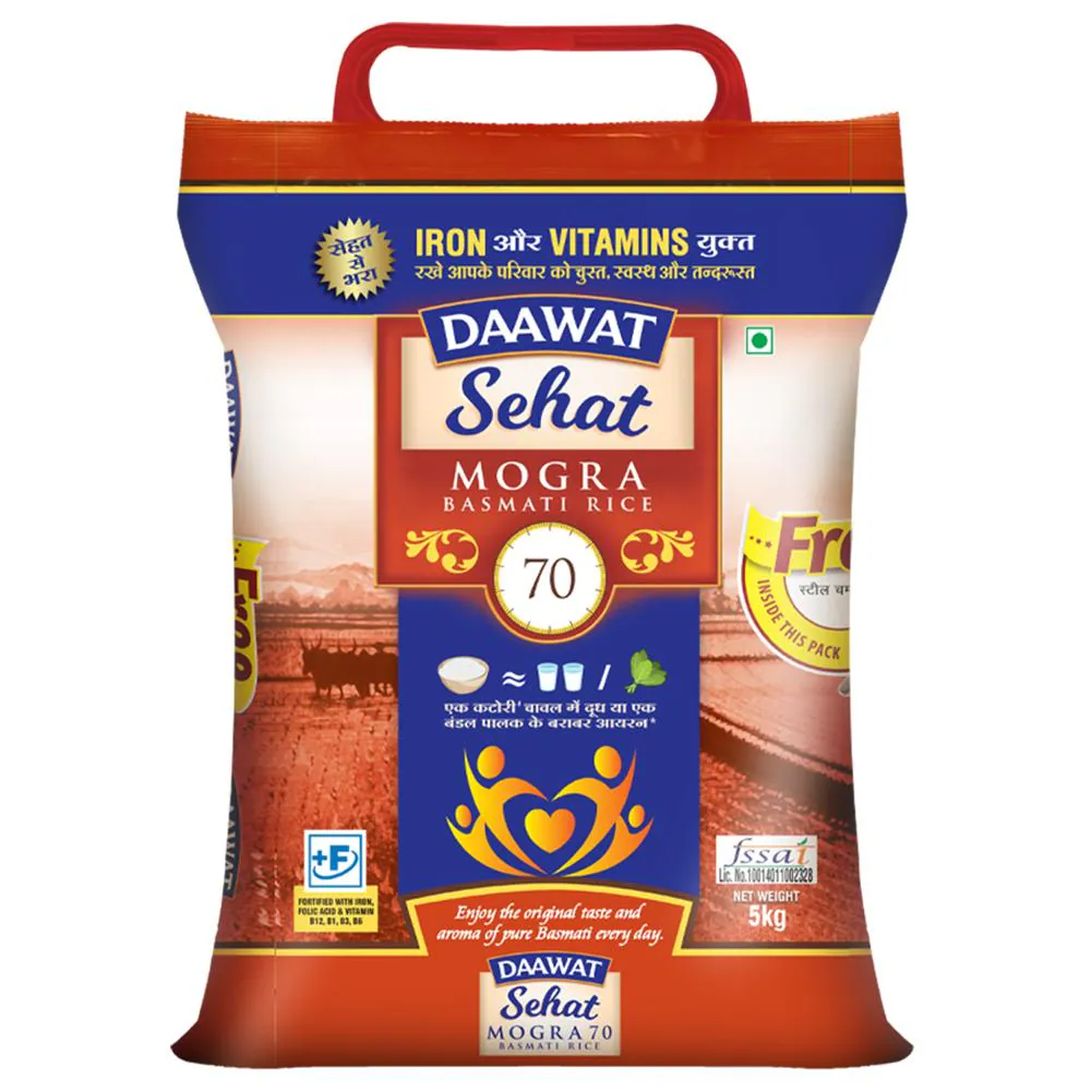 Daawat Sehat Mogra 70 Basmati Rice 5 kg