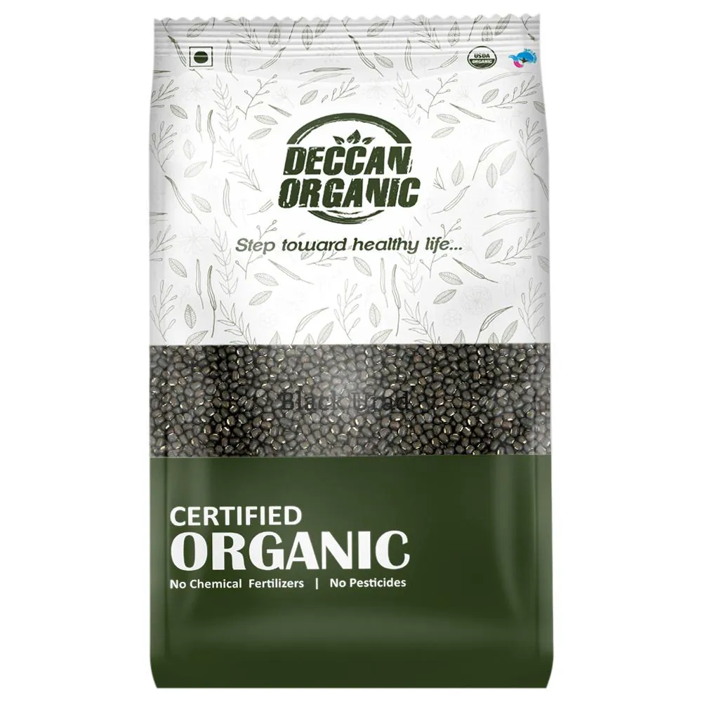 Deccan Organic Black Whole Urad 500 g