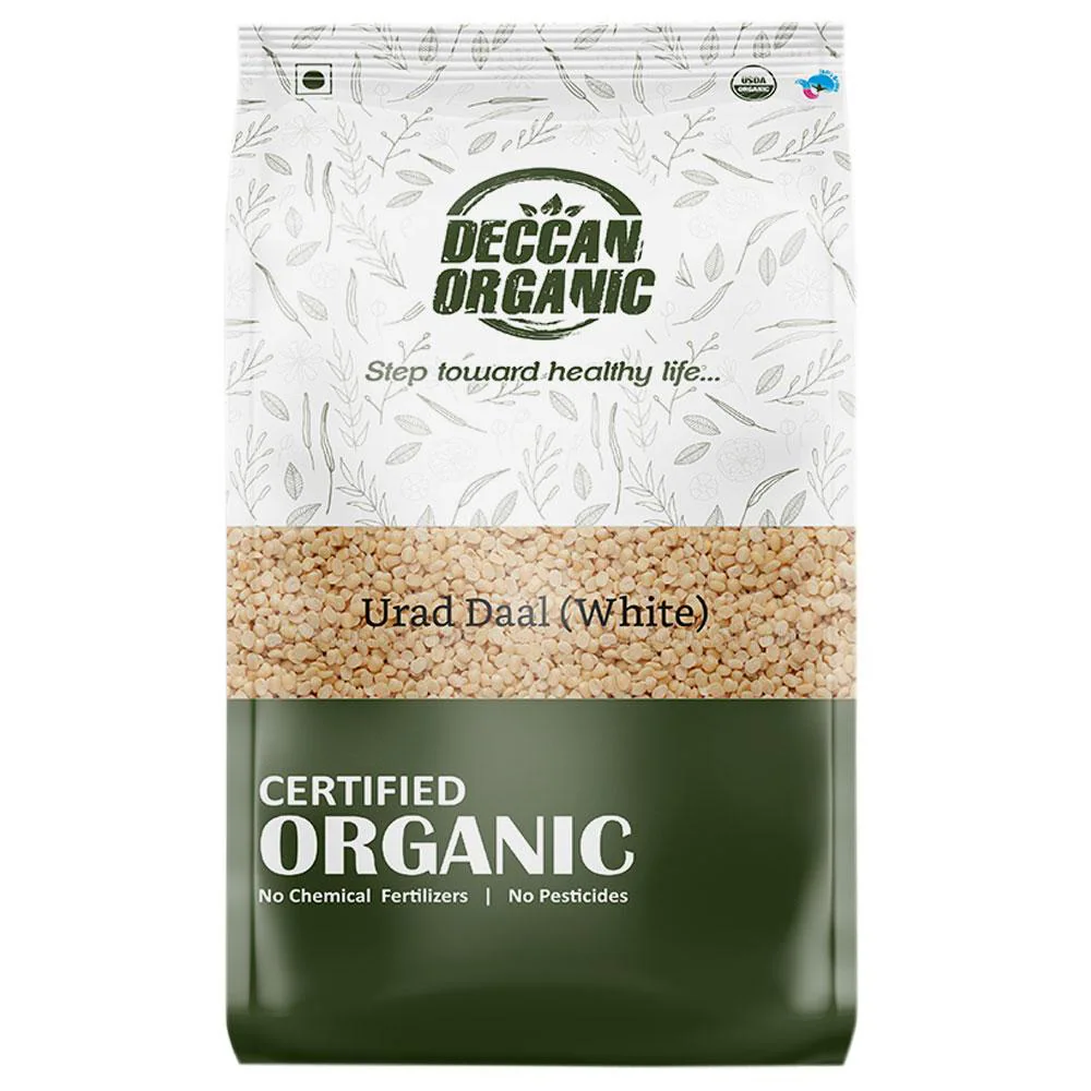 Deccan Organic White Urad Dal 1 kg