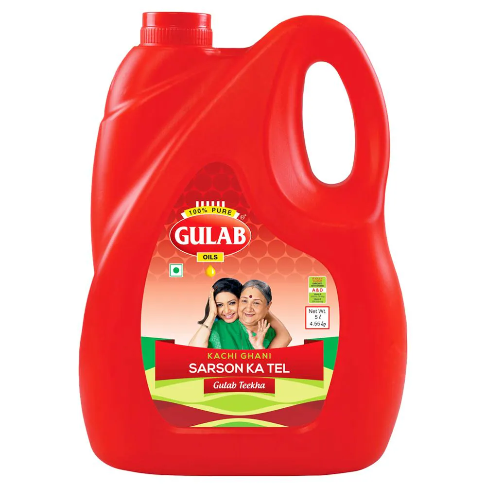 Gulab Kachi Ghani Mustard Oil 5 L