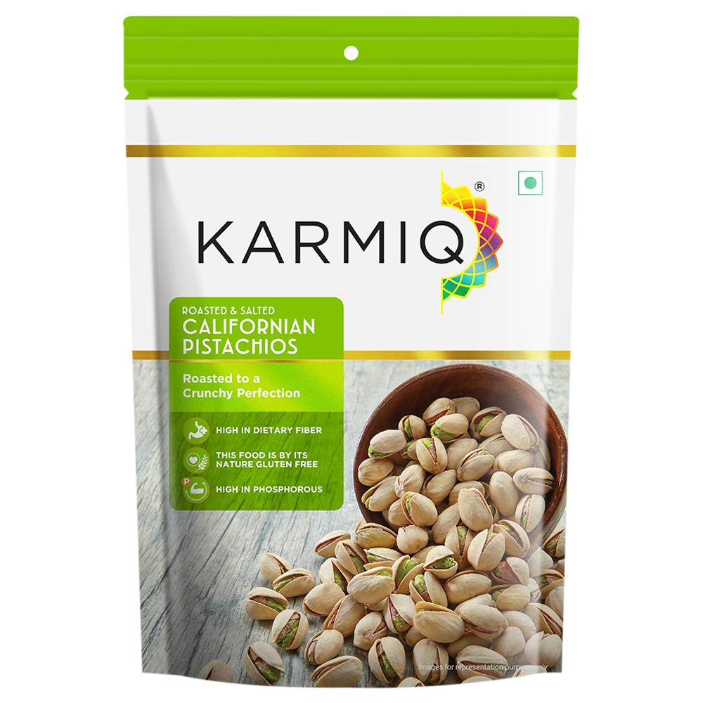 Karmiq Roasted & Salted Inshell Califionia Pistachios 200 g