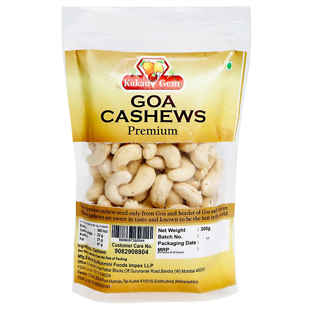 Kokan Gem Goa Premium Cashews 200 g