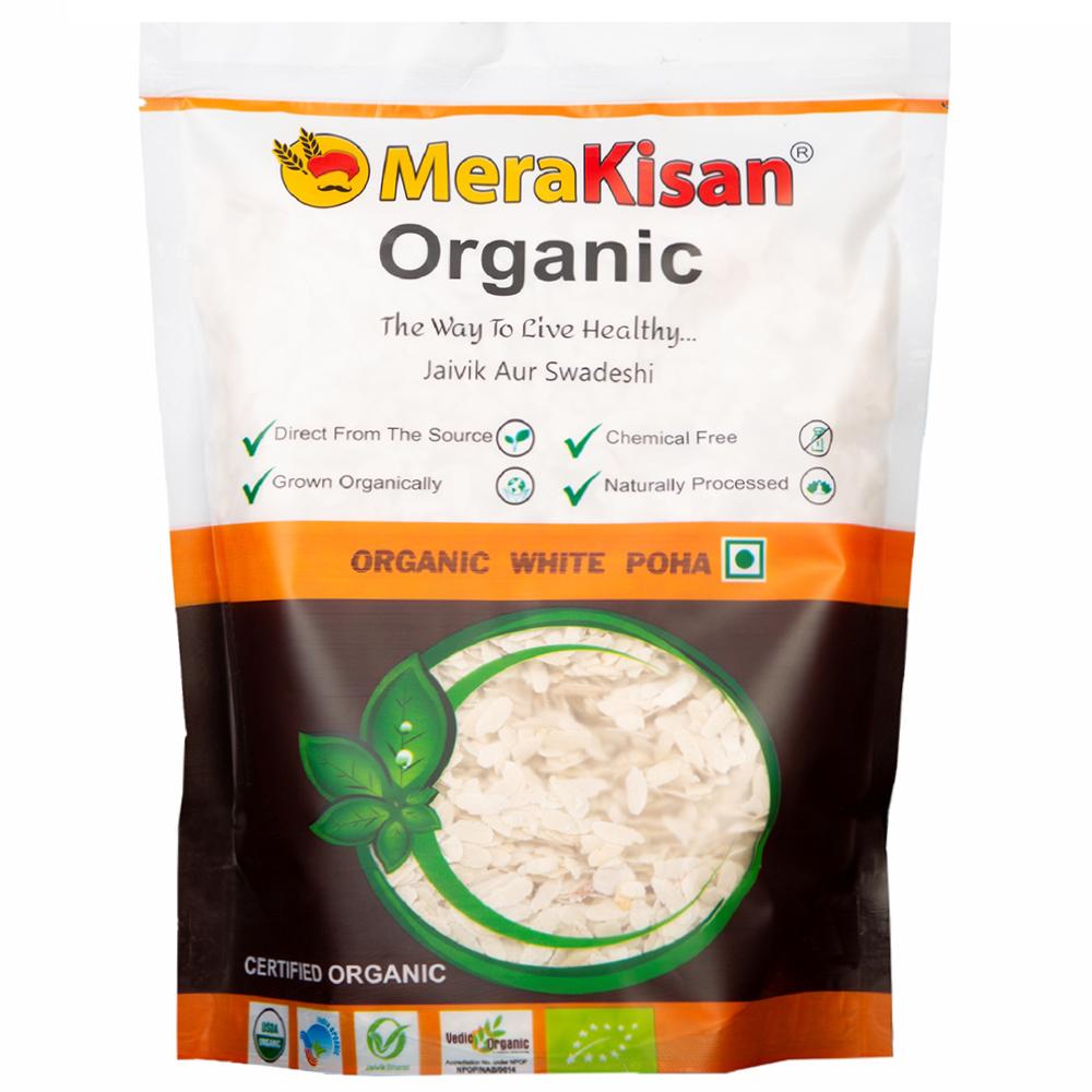 MeraKisan Organic White Poha 500 g