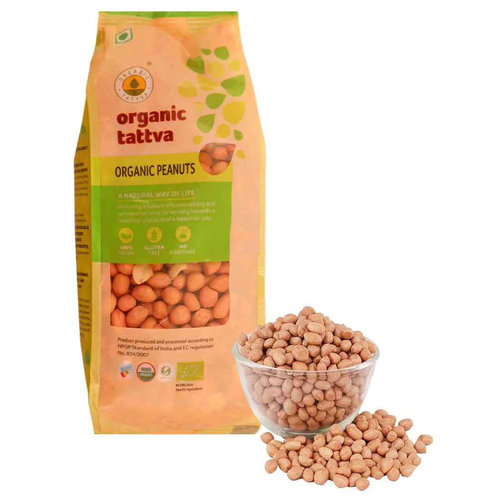Organic Tattva Raw Peanuts / Groundnuts 500 g