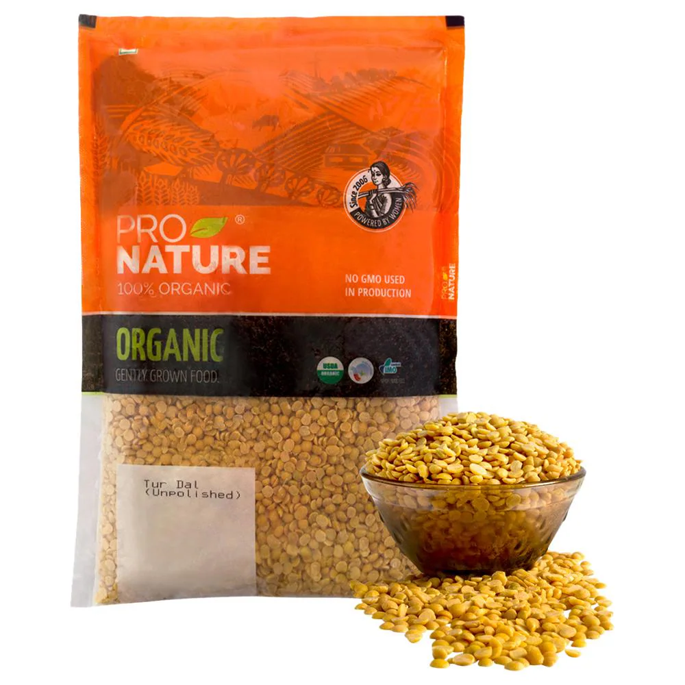 Pro Nature Organic Unpolished Tur / Arhar Dal 1 kg