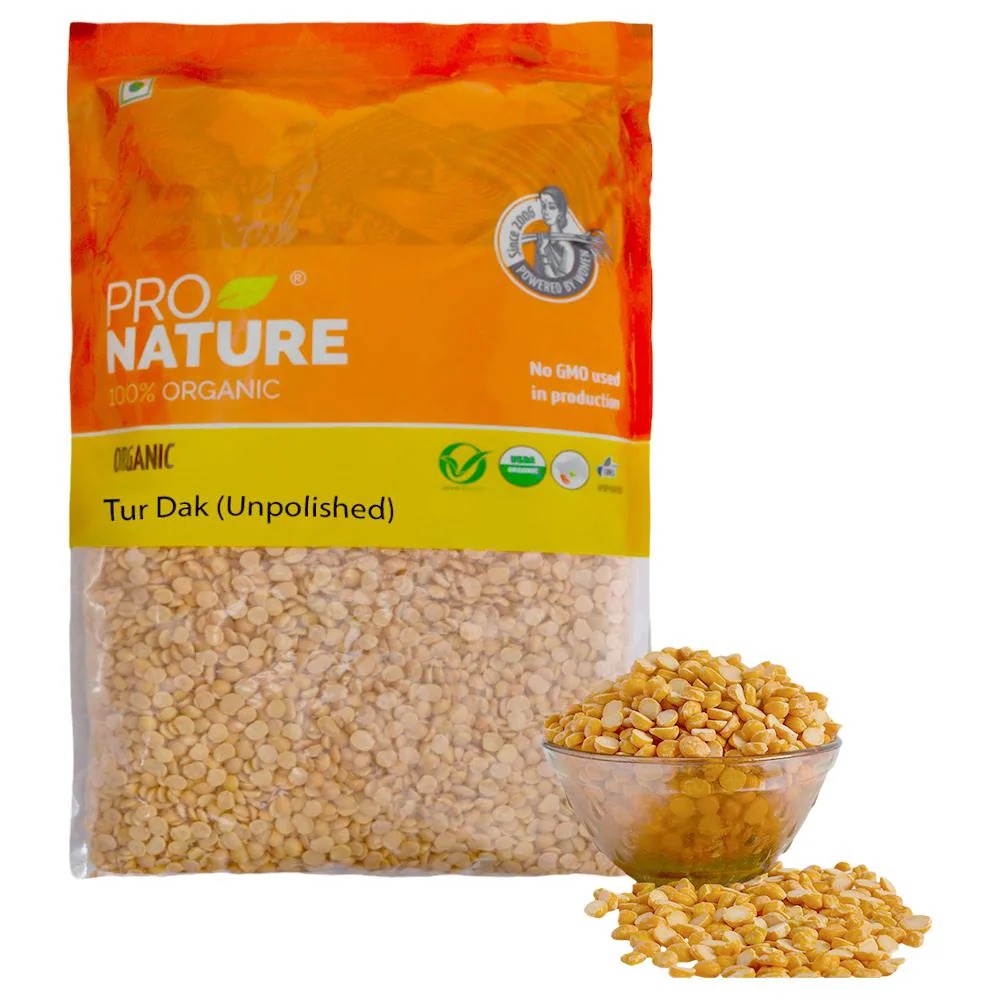 Pro Nature Organic Unpolished Tur / Arhar Dal 500 g