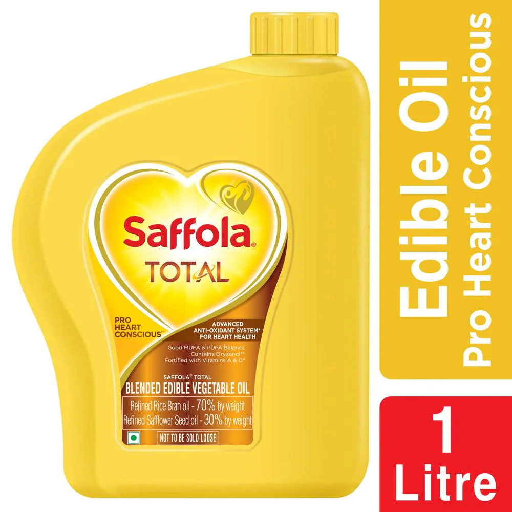 Saffola Total Pro Heart Concious RiceBran Based Blended Oil 1 L