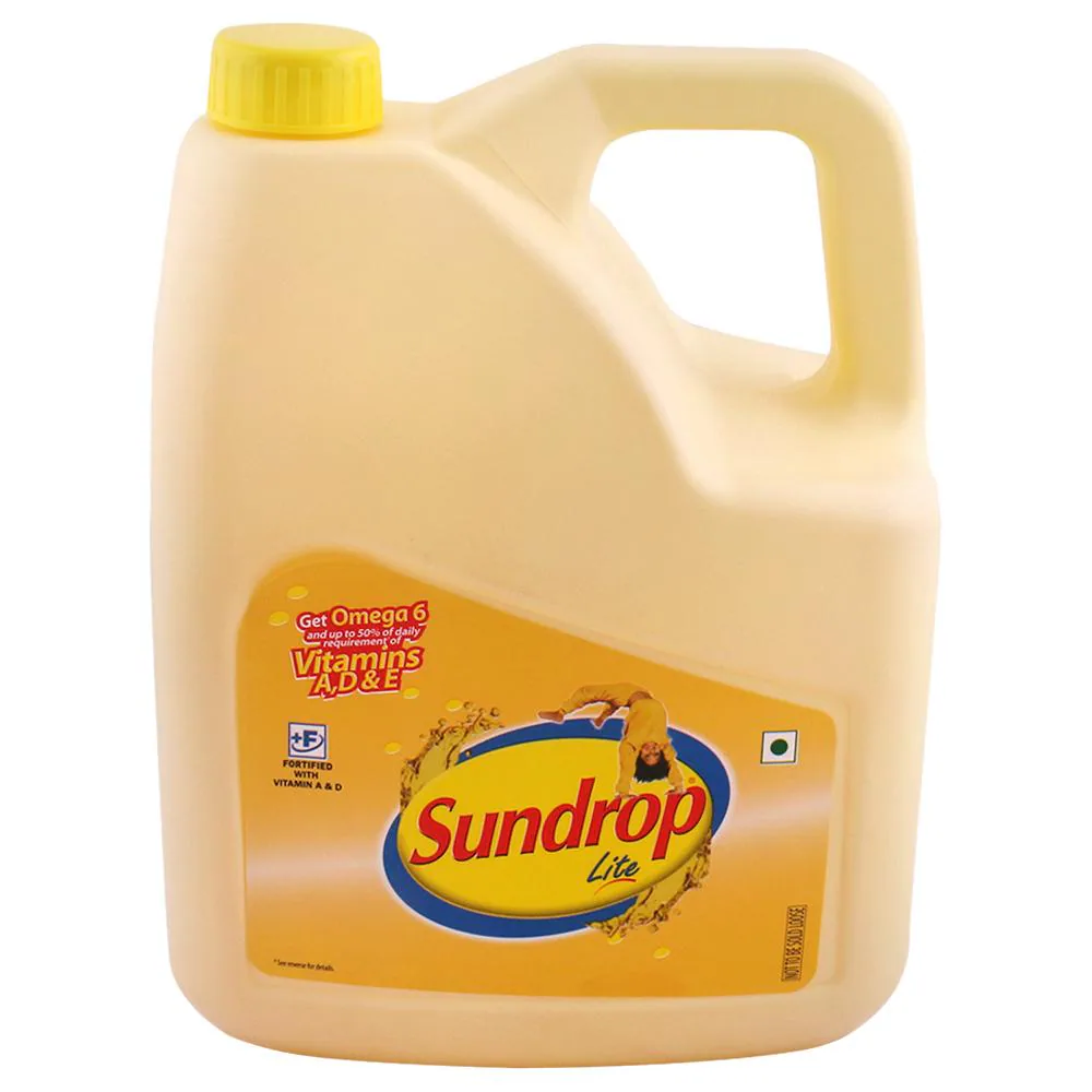 Sundrop Lite Sunflower Based Blended Oil 5 L