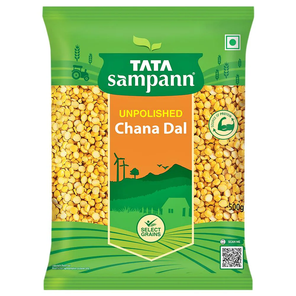 Tata Sampann High Protein Unpolished Chana Dal 500 g
