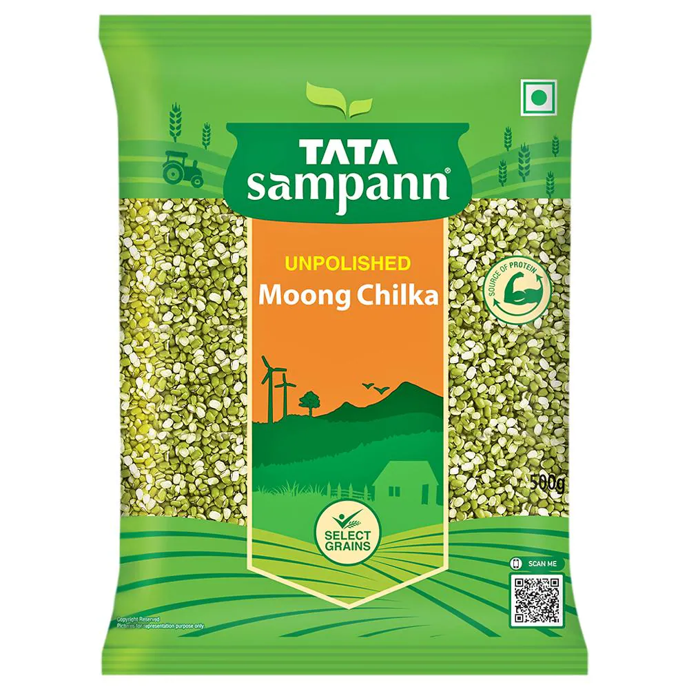Tata Sampann High Protein Unpolished Chilka Moong 500 g