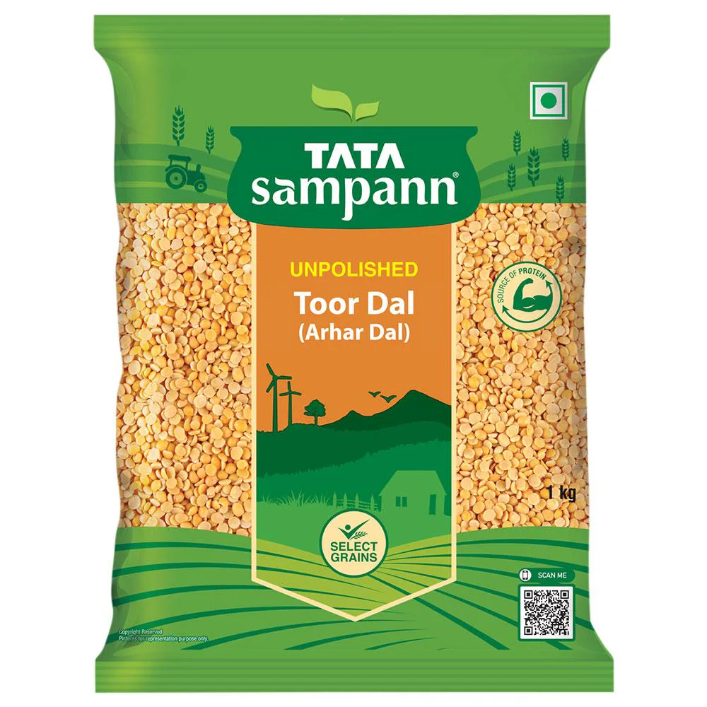 Tata Sampann High Protein Unpolished Tur / Arhar Dal 1 kg